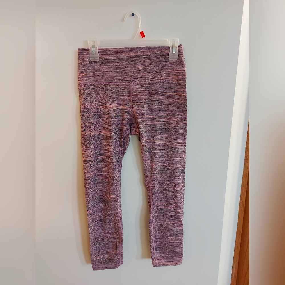 Lululemon High Times Pant Space Dye Camo Tender Violet Black Grape Size 8